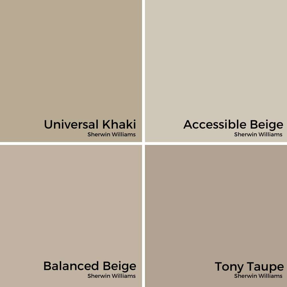 Universal Khaki vs. Other Paint Colors