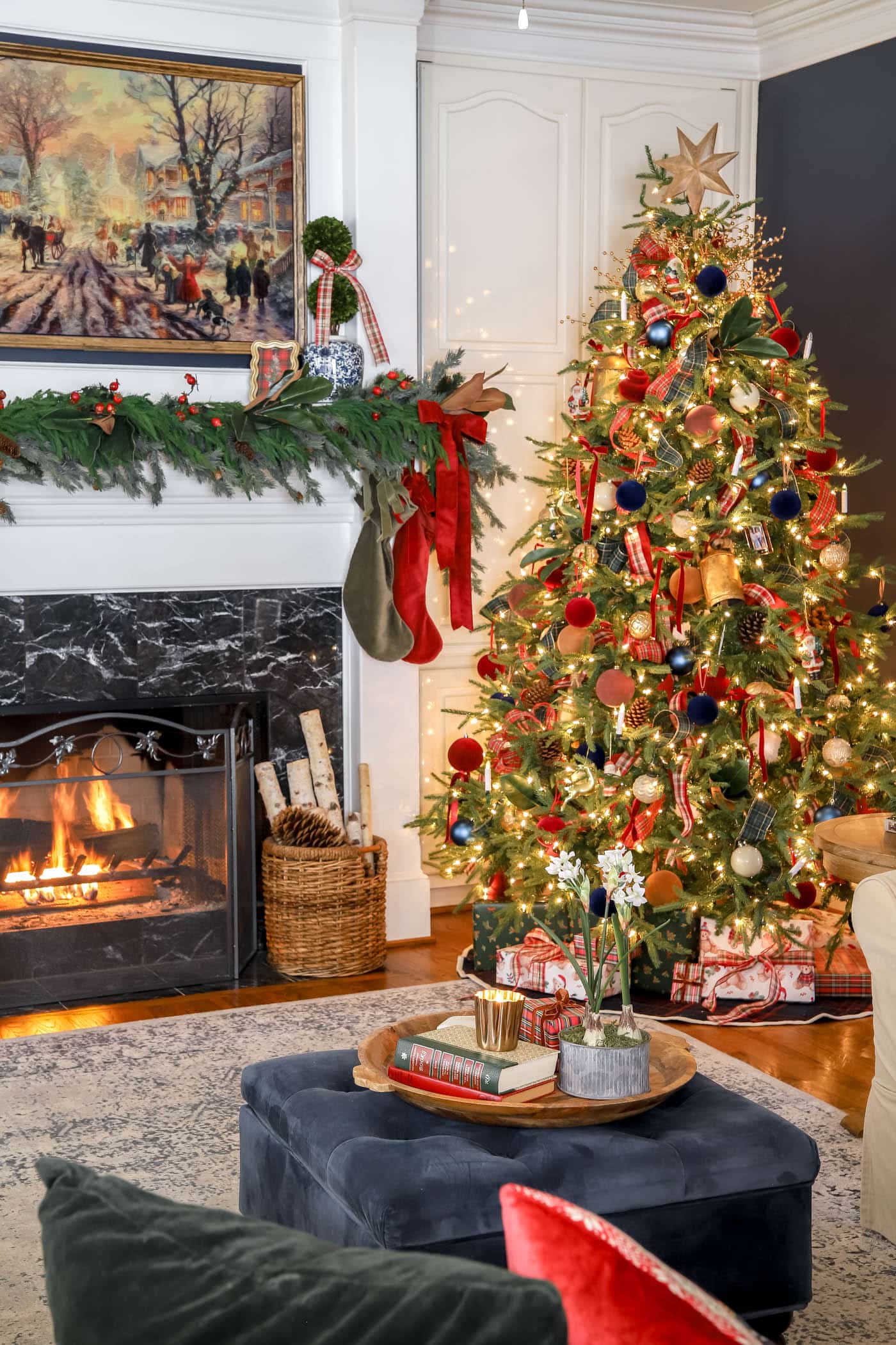 Decorating a Ralph Lauren-Style Christmas Tree (and Living Room!)