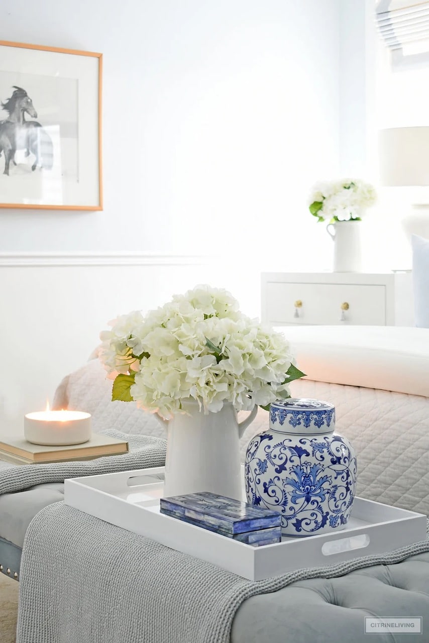 calm winter bedroom