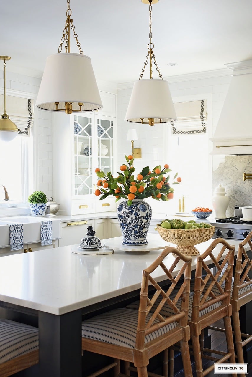 colorful spring kitchen