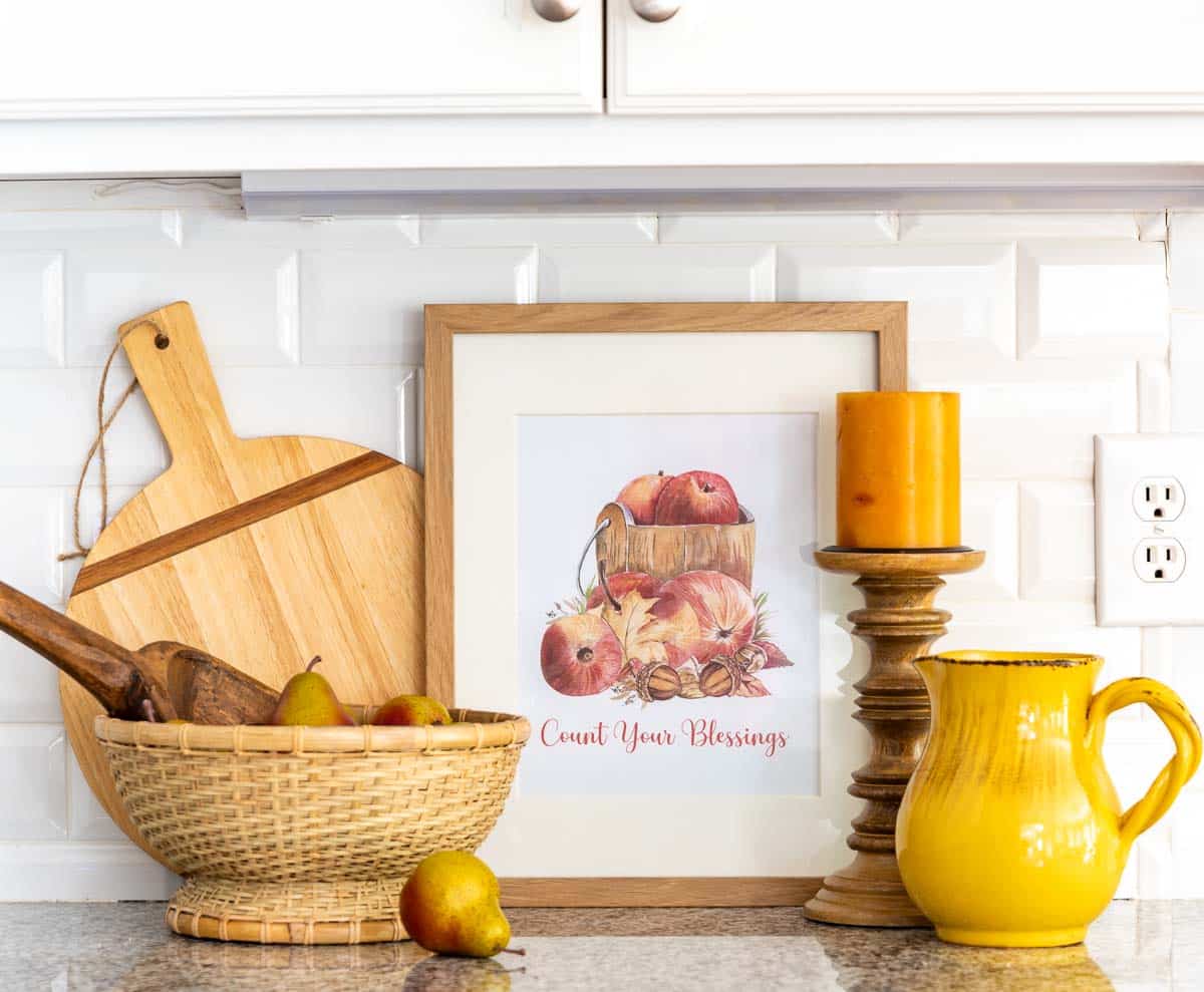 apple picking fall printable art