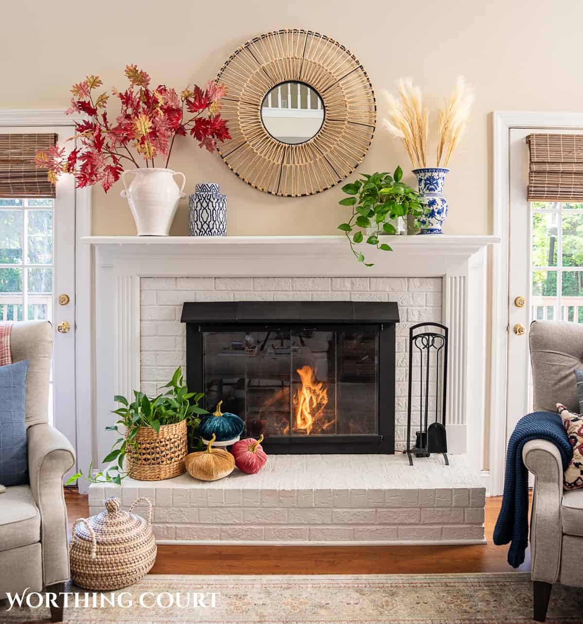 fall mantel decorations