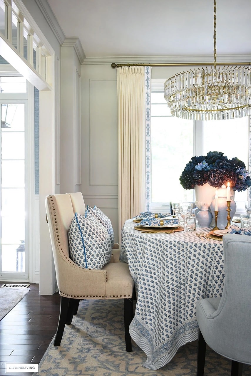 fall table dining room decor