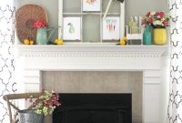 Garden and Lemonade Stand Summer Mantel Ideas