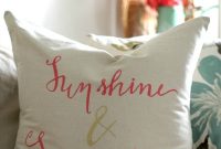 How to Make a Stenciled Drop Cloth Throw Pillow
