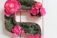 DIY Floral and Moss Letter Art for Wall Decor