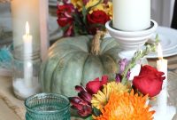Turquoise Thanksgiving Tablescape Ideas for a Chic Holiday Table