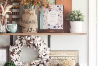 Fall Farmhouse Kitchen Shelves: Seasonal Decorating Tips