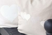 DIY Heart Pillow Cover with Fabric Applique and Silhouette Cameo