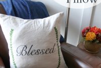 How to Stencil a Drop Cloth Pillow Cover