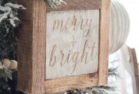 Mini Wooden Christmas Sign Ornaments for Tree Decor