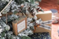 Flocked Farmhouse Christmas Tree Decorating Ideas
