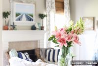 Coastal Summer Living Room and Kitchen Design Ideas