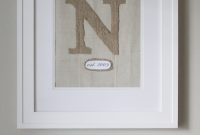 Personalized Framed Burlap Monogram Wall Art