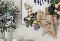 Cozy Fall Mantel Decor with Harvest Wreath