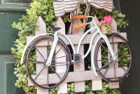DIY Boxwood Bicycle Wheel Spring Wreath