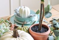 Pumpkins and Greenery Fall Tablescape Ideas