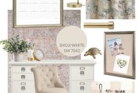 Blush and Brass Office Mood Board: Feminine Office Decor