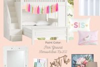 White and Blush Girls’ Bedroom Decor Mood Board