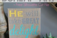 Free Silhouette Stencil Files for DIY Burlap Stenciled Art