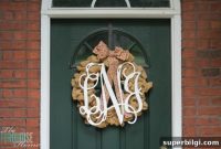 Personalized Wooden Monogram Wreath for Front Door