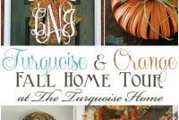 Turquoise and Orange Fall Home Tour: Warm Autumn Decor Ideas