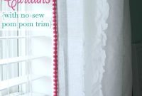 DIY No-Sew Pom-Pom Trim Nursery Curtains