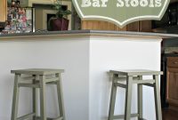 Vintage Chippy Painted Bar Stools