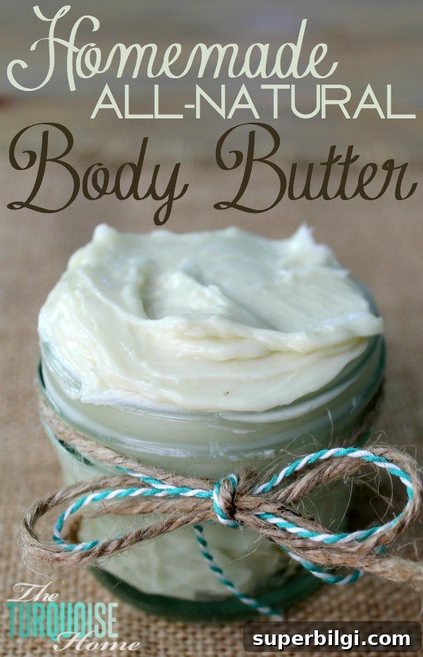DIY All Natural Body Butter Recipe for Silky Skin 7 Homemade All-Natural Body Butter Recipe | TheTurquoiseHome.com