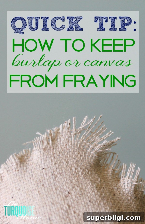 How to Prevent Fraying on Canvas and Burlap 3 How to Keep Burlap or Canvas from Fraying