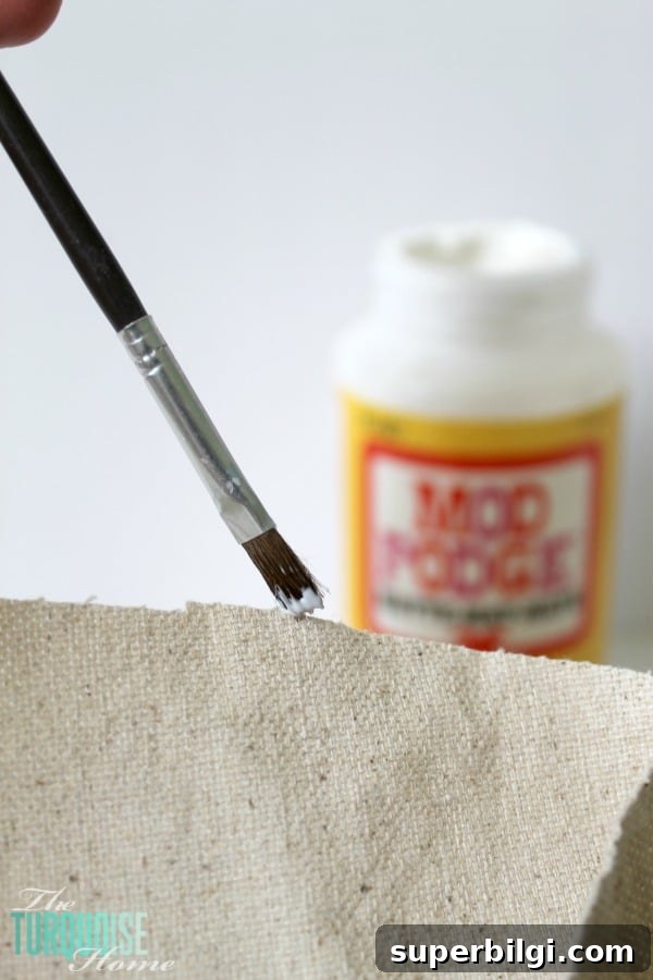 How to Prevent Fraying on Canvas and Burlap 4 How to Keep Burlap or Canvas from Fraying