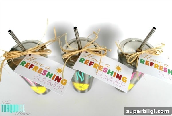 Great Summer Gift Idea!! Have a Refreshing Summer (monogramed cup gift idea) - perfect for teachers or anyone else who needs a great cup this summer! :) | All the details at TheTurquoiseHome.com