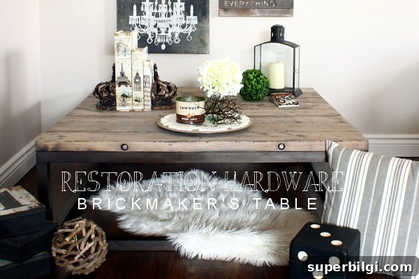 16 Rustic Industrial Home Decor Ideas to Transform Your Space 3 Brickmaker's Table from AKA Design