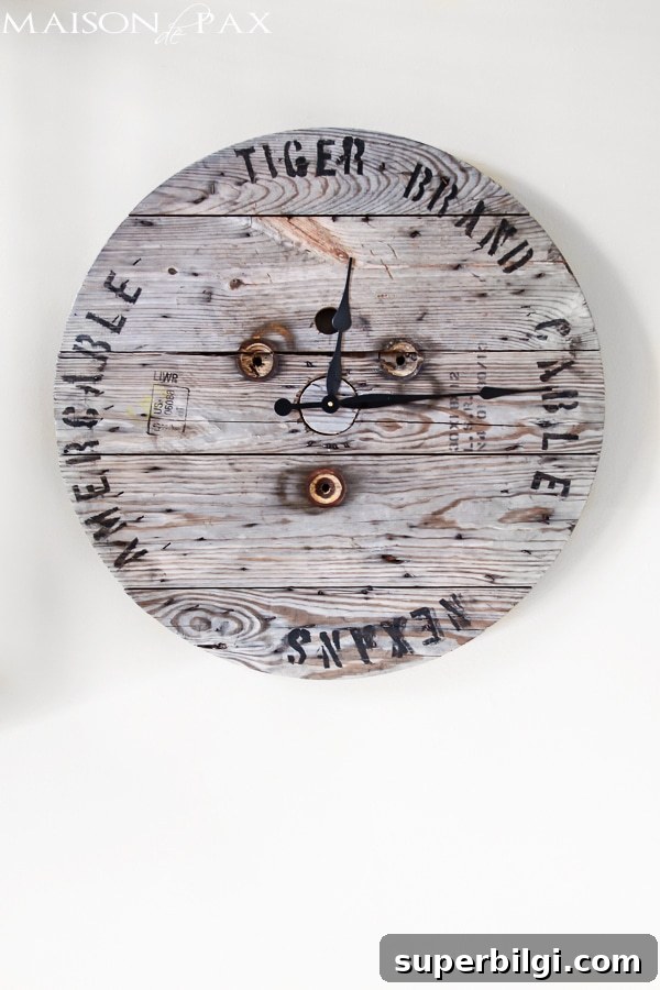 16 Rustic Industrial Home Decor Ideas to Transform Your Space 4 Industrial Spool Clock
