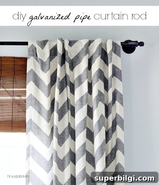 16 Rustic Industrial Home Decor Ideas to Transform Your Space 5 Galvanized Pipe Curtain Rod