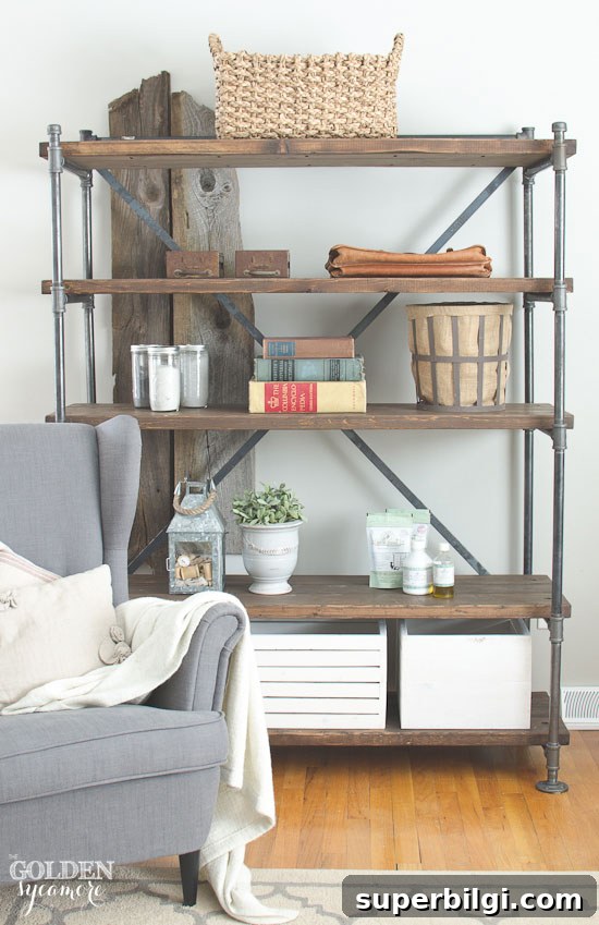 16 Rustic Industrial Home Decor Ideas to Transform Your Space 9 Industrial Wood and Pipe Shelves