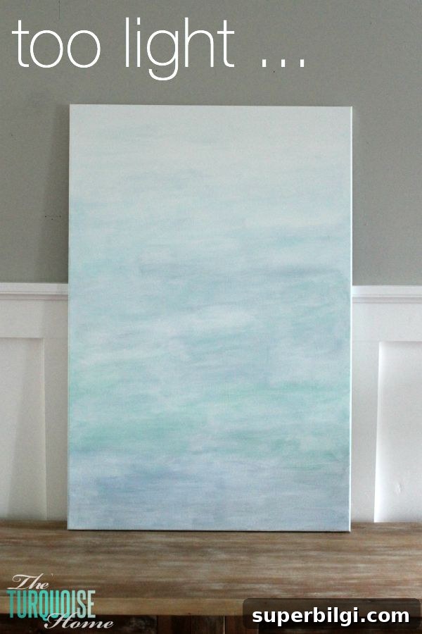 Finished abstract canvas