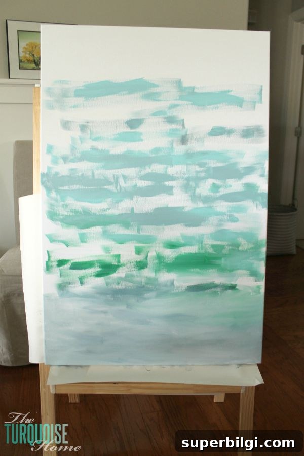 Blending paint on canvas