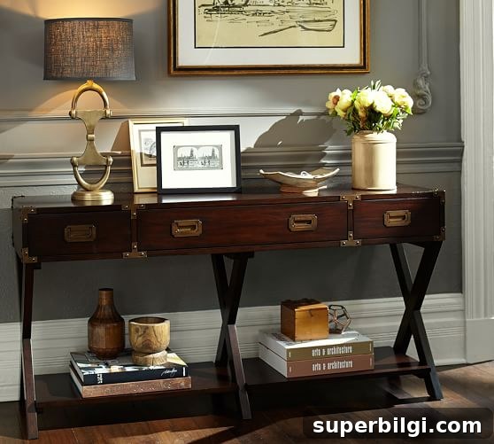 Console Table Styling Ideas for Entryway Decor 8 devon-campaign-console-table