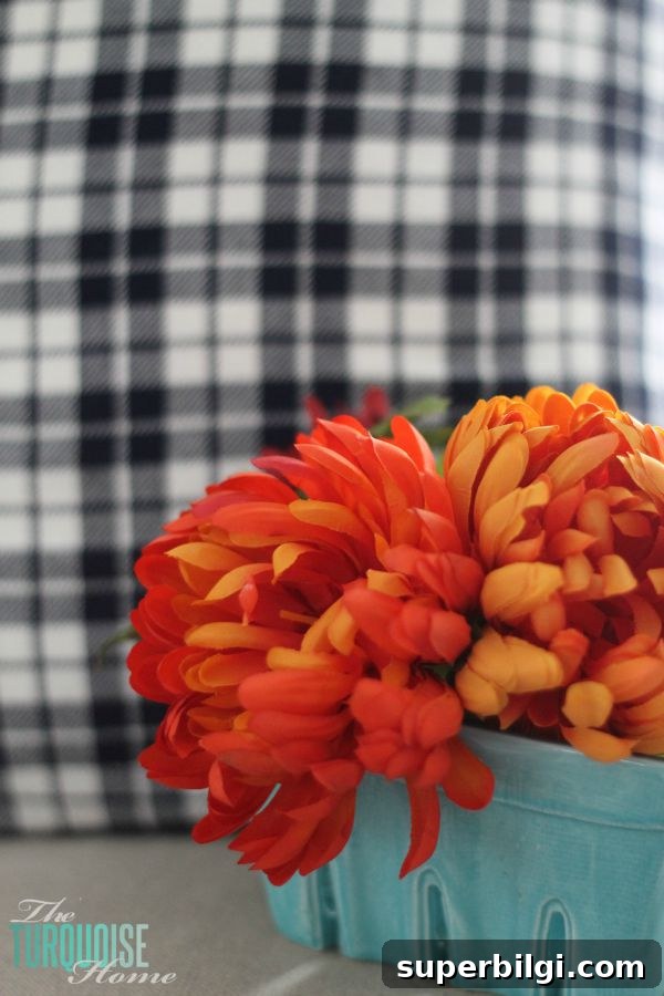 Grateful Fall Mantel Decor Ideas 3 Plaids, neutrals and a few pops of autumnal color bring this message of gratitude home. I love the sweet reminder to be grateful this season - and always! | Grateful Fall Mantel | Details at TheTurquoiseHome.com