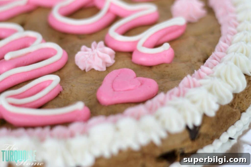 Valentine's Chocolate Chip Cookie Cake Recipe 5 Valentine's Day Cookie Cake {learn how to make your own!}