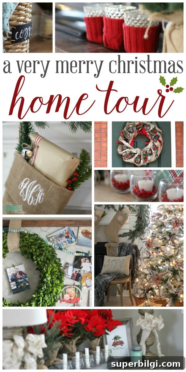 Merry Christmas Home Tour: Cozy Holiday Decorating Ideas 2 A Traditional Christmas Home Tour at TheTurquoiseHome.com