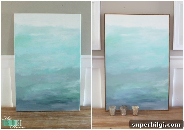 How to Frame a Canvas on a Budget: DIY Guide 5 No WAY! This is such an easy (and cheap!) way to frame a canvas.
