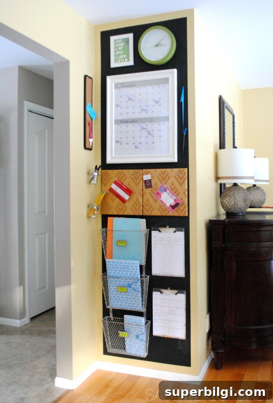 10 Family Command Center Ideas to Organize Your Home 12 Chalkboard Command Center