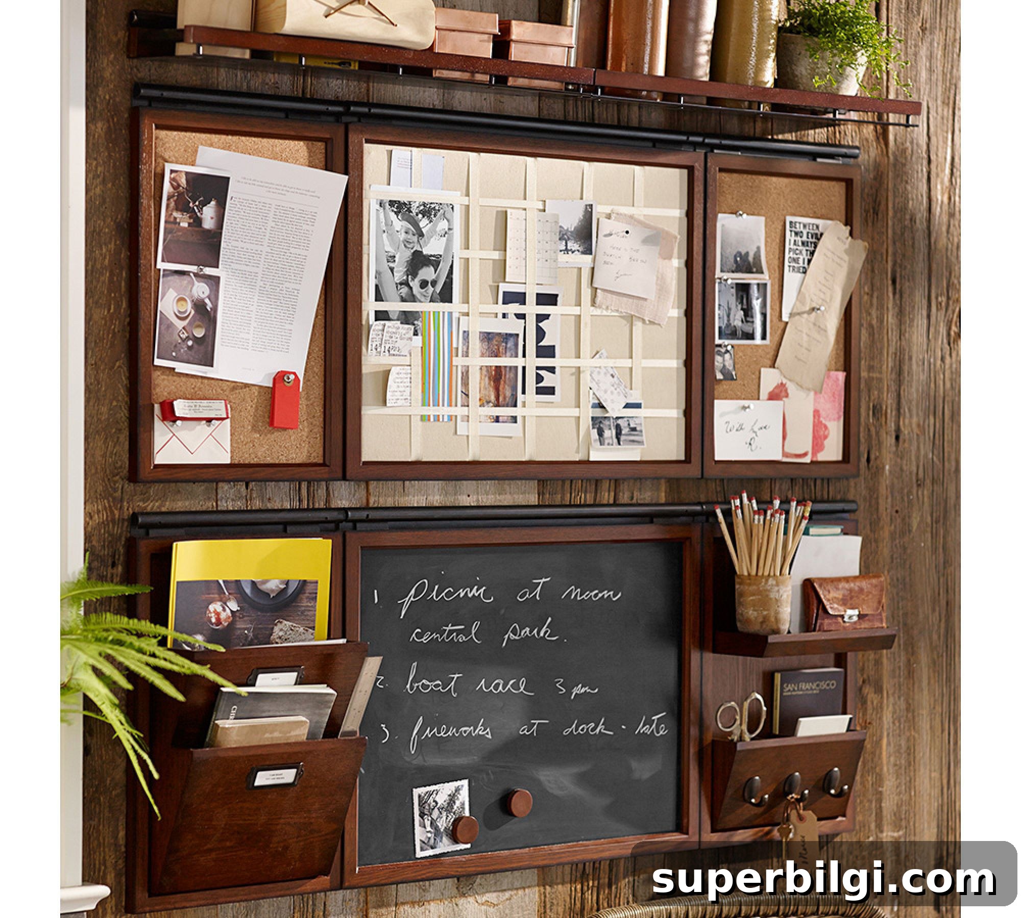 10 Family Command Center Ideas to Organize Your Home 4 Daily System Home Office Set from Pottery Barn