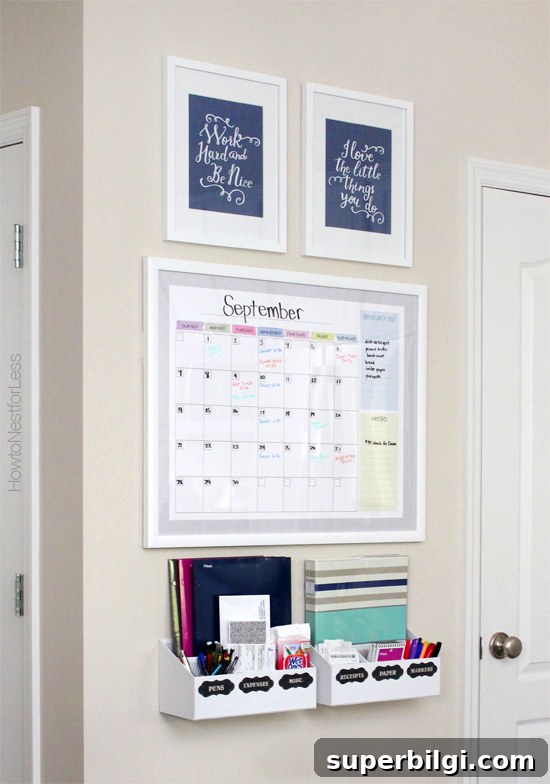 10 Family Command Center Ideas to Organize Your Home 5 DIY Kitchen Command Center Idea