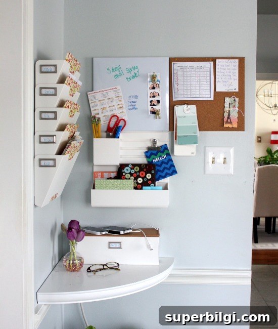10 Family Command Center Ideas to Organize Your Home 7 Corner Family Command Center