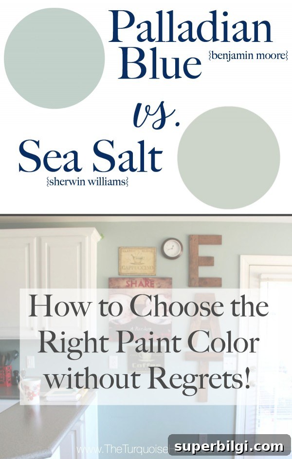 Benjamin Moore Palladian Blue: Paint Color Spotlight 10 How to Choose the Right Paint Color without Regrets! | Palladian Blue vs. Sea Salt