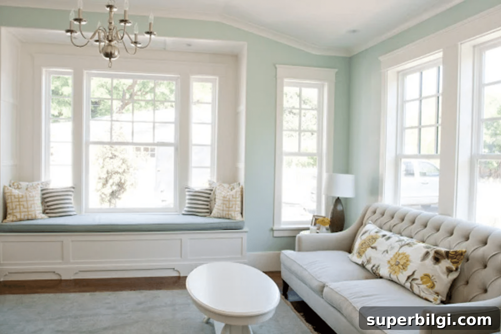 Benjamin Moore Palladian Blue: Paint Color Spotlight 6 BM Palladian Blue living room