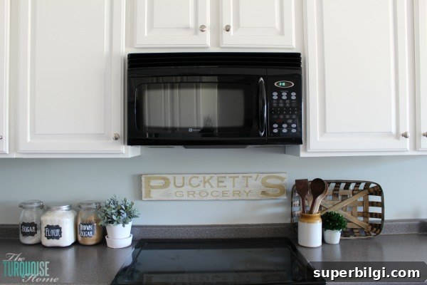 Kitchen painted in Sea Salt (Sherwin Williams)